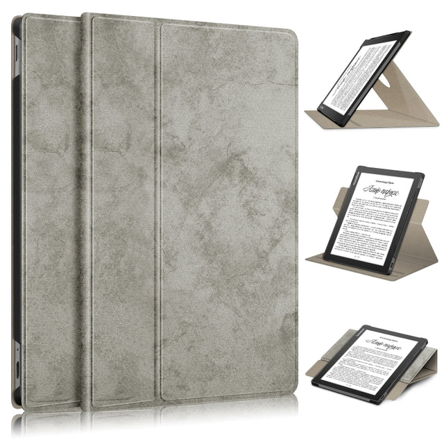 For Realme PocketBook PB970 360 Degrees Rotation Leather Tablet Case(Grey)