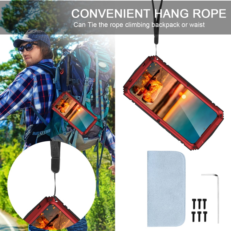 For Samsung Galaxy S22 5G R-JUST Metal + Silicone Holder Phone Case(Red) - free shipping - PMC TechLife - Order now!