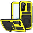 For Samsung Galaxy S22+ 5G R-JUST Metal + Silicone Holder Phone Case(Yellow) - free shipping - PMC TechLife - Order now!