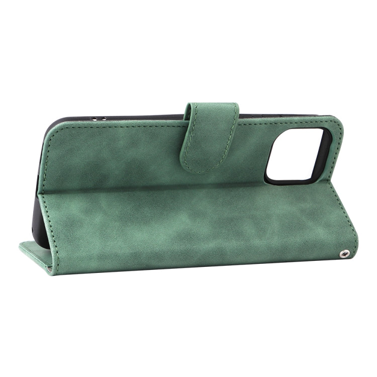 For Ulefone Note 6 Skin Feel Magnetic Flip Leather Phone Case(Green)