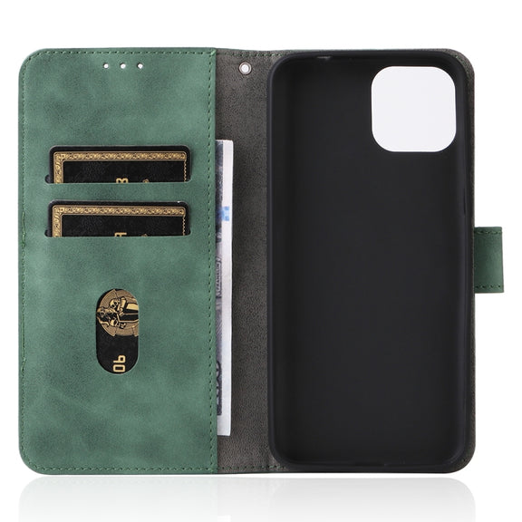 For Ulefone Note 6 Skin Feel Magnetic Flip Leather Phone Case(Green)