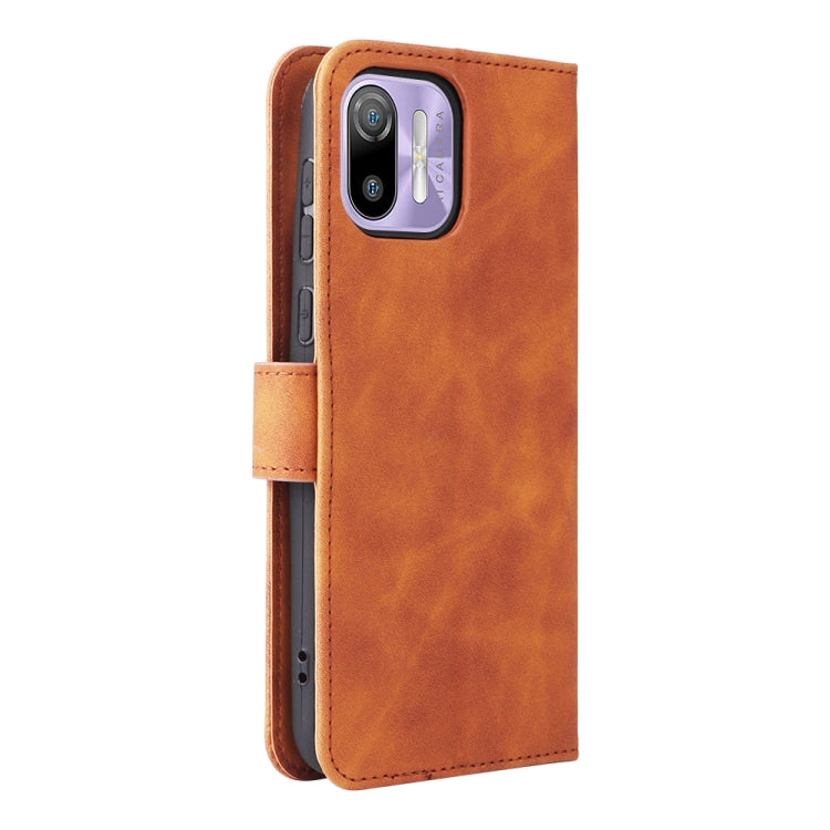 For Ulefone Note 6 Skin Feel Magnetic Flip Leather Phone Case(Brown) - Ulefone Cases by PMC Jewellery | Online Shopping South Africa | PMC Jewellery | Buy Now Pay Later Mobicred
