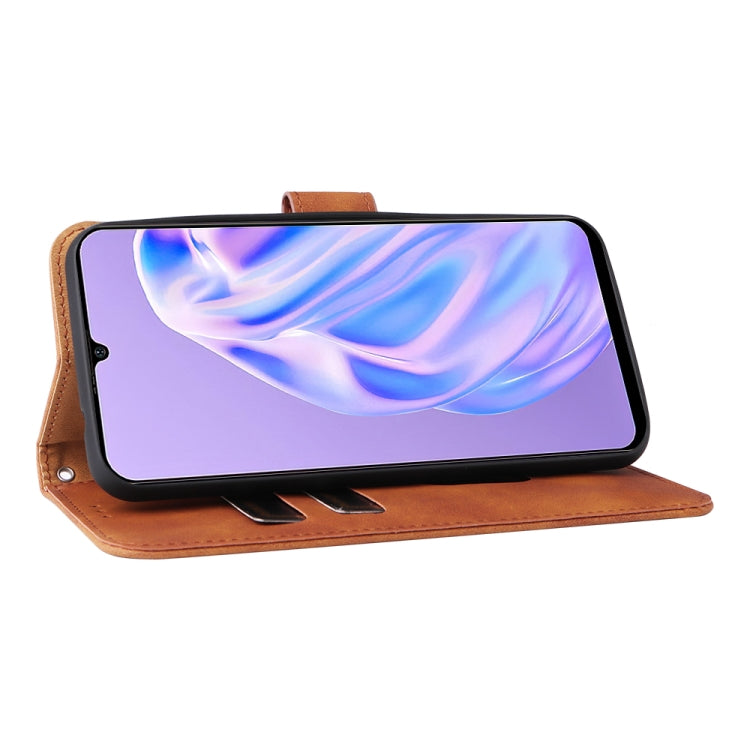 For Ulefone Note 6 Skin Feel Magnetic Flip Leather Phone Case(Brown) - Ulefone Cases by PMC Jewellery | Online Shopping South Africa | PMC Jewellery | Buy Now Pay Later Mobicred