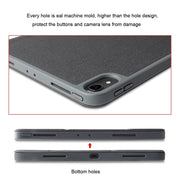 For iPad Mini 5 / 4 Mutural Exquisite Series Cloth Texture PU+TPU Leather Case with 3-Fold Holder & Pen Slot & Sleep & Wake-up Function(Green)