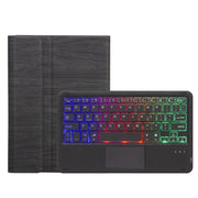 SFGO-AS Tree Texture Backlight Bluetooth Keyboard Leather Case with Touchpad For Microsoft Surface Go 4 / 3 / 2 / 1(Black + Black)