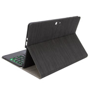 SFGO-AS Tree Texture Backlight Bluetooth Keyboard Leather Case with Touchpad For Microsoft Surface Go 4 / 3 / 2 / 1(Black + Black)