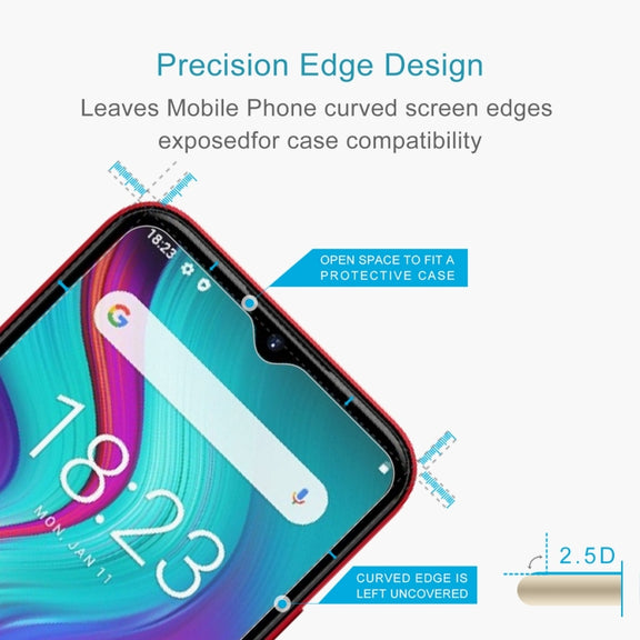 50 PCS 0.26mm 9H 2.5D Tempered Glass Film For Doogee X96
