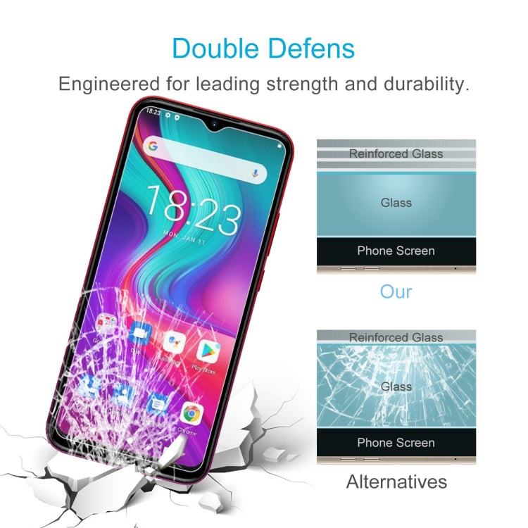 50 PCS 0.26mm 9H 2.5D Tempered Glass Film For Doogee X96