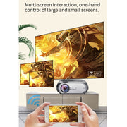 T7i 720P 200 ANSI Home Theater LED HD Digital Projector, Same Screen Version, UK Plug(Silver Grey)