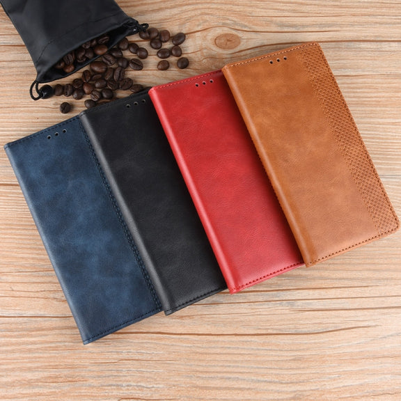 For Doogee S96 Pro Magnetic Buckle Retro Texture Leather Phone Case(Brown)