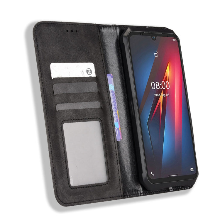 For Ulefone Armor 8 Magnetic Buckle Retro Texture Leather Phone Case(Black) - Ulefone Cases by PMC Jewellery | Online Shopping South Africa | PMC Jewellery | Buy Now Pay Later Mobicred