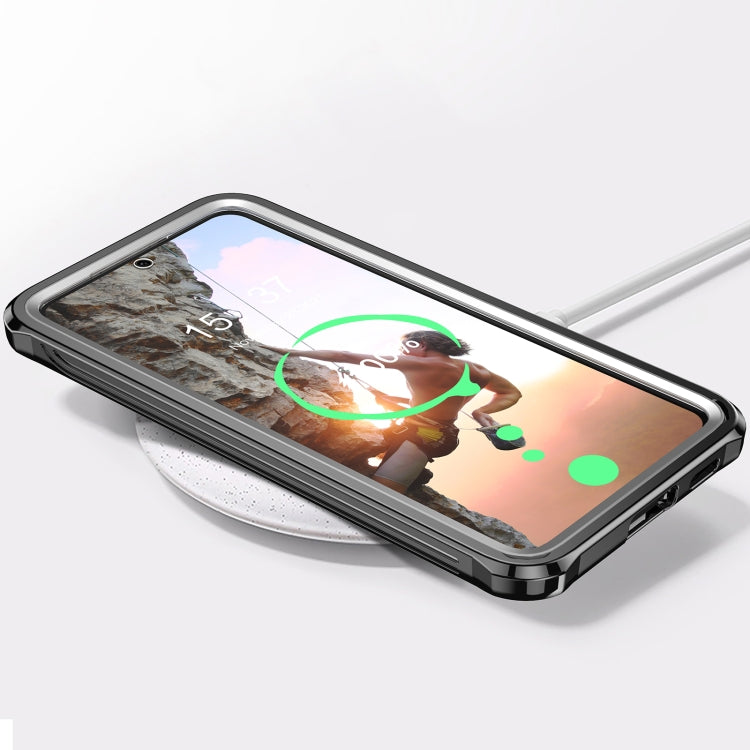 For Samsung Galaxy S22 5G RedPepper Transparent Dot Shockproof Waterproof PC + TPU Phone Case(Black) - free shipping - PMC Jewellery - Order now!