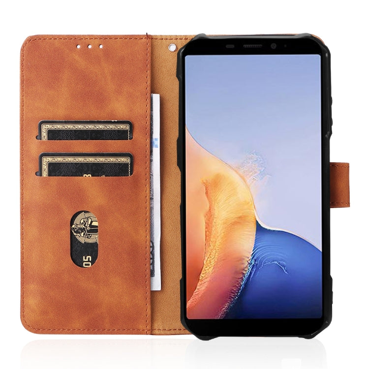 For Ulefone Armor X9 Skin Feel Magnetic Buckle Calf Texture PU Phone Case(Brown) - Ulefone Cases by PMC Jewellery | Online Shopping South Africa | PMC Jewellery | Buy Now Pay Later Mobicred