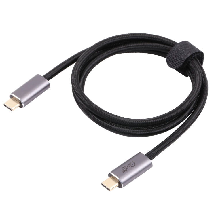 20Gbps USB 3.2 USB-C / Type-C Male to USB-C / Type-C Male Braided Data Cable, Cable Length:1m(Black) - Cable & Adapters by PMC Jewellery | Online Shopping South Africa | PMC Jewellery | Buy Now Pay Later Mobicred