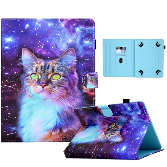 For 10 inch Tablet Electric Pressed TPU Leather Tablet Case(Star Cat) - 10 - 11 inch by PMC Jewellery | Online Shopping South Africa | PMC Jewellery | Buy Now Pay Later Mobicred