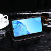 For TCL 20B idewei Crocodile Texture Horizontal Flip Leather Phone Case(Dark Blue)