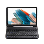 A08B Bluetooth Keyboard Leather Case with Holder & TPU Pen Slot For Samsung Galaxy Tab A8 10.5 2021 SM-X205 / SM-X200(Black)