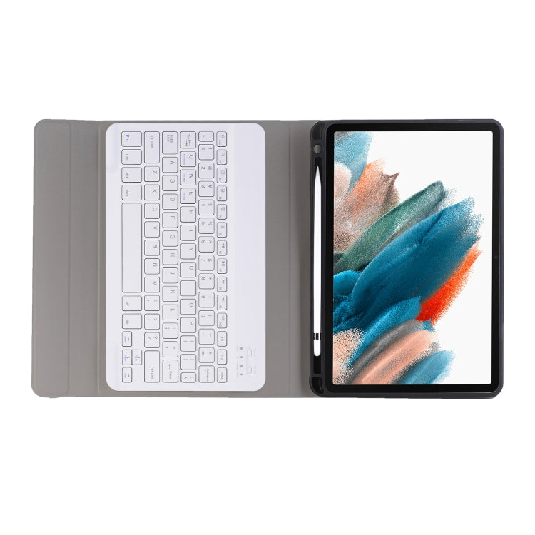 A08B Bluetooth Keyboard Leather Case with Holder & TPU Pen Slot For Samsung Galaxy Tab A8 10.5 2021 SM-X205 / SM-X200(Gold) - Samsung Keyboard by PMC TechLife | Online Shopping South Africa | PMC TechLife