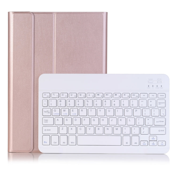 A08B Bluetooth Keyboard Leather Case with Holder & TPU Pen Slot For Samsung Galaxy Tab A8 10.5 2021 SM-X205 / SM-X200(Rose Gold) - Samsung Keyboard by PMC TechLife | Online Shopping South Africa | PMC TechLife