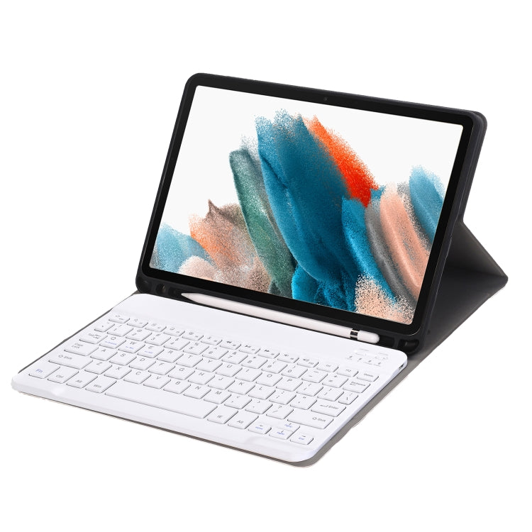 A08B Bluetooth Keyboard Leather Case with Holder & TPU Pen Slot For Samsung Galaxy Tab A8 10.5 2021 SM-X205 / SM-X200(Rose Gold) - Samsung Keyboard by PMC TechLife | Online Shopping South Africa | PMC TechLife