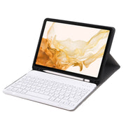 A870B Bluetooth Keyboard Leather Case with Holder & TPU Pen Slot For Samsung Galaxy Tab S8 11 inch SM-X700 / SM-X706(Rose Gold)