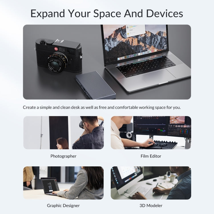 ORICO TB3-S2 Thunderbolt 3 M.2 Dual-bay Docking Station(Grey) - HDD Enclosure by ORICO | Online Shopping South Africa | PMC Jewellery | Buy Now Pay Later Mobicred
