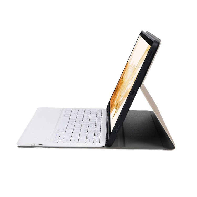 A800B Split Bluetooth Keyboard Leather Case with Holder & Pen Slot For Samsung Galaxy Tab S8+ X800(Gold) - Samsung Keyboard by PMC TechLife | Online Shopping South Africa | PMC TechLife