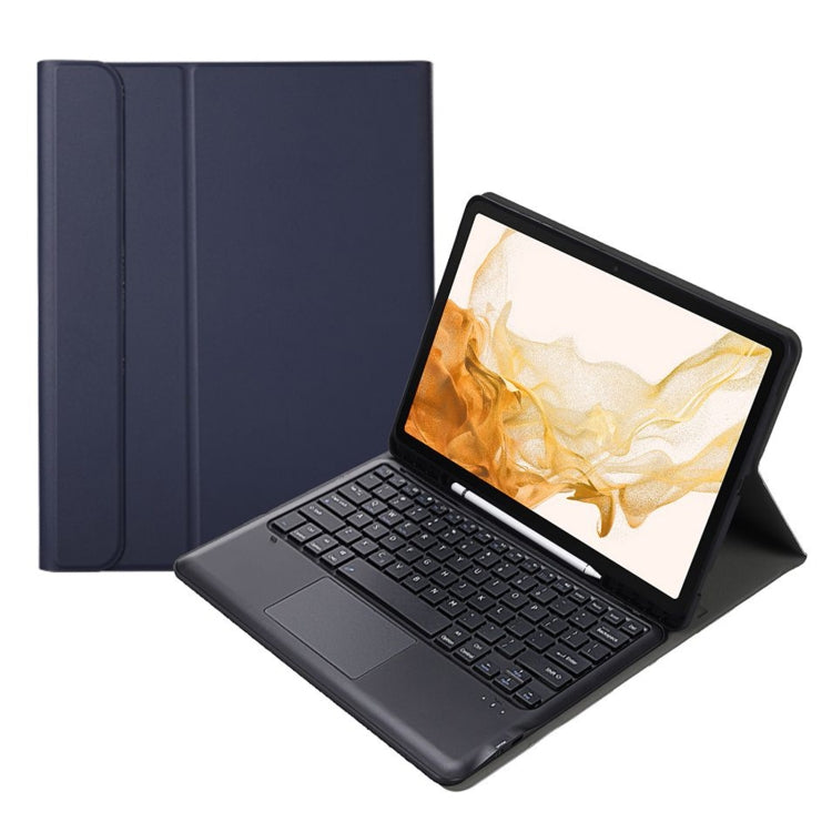 A800B-A Split Bluetooth Keyboard Leather Case with Holder & Pen Slot & Touchpad For Samsung Galaxy Tab S8+ X800(Blue) - free shipping - PMC TechLife - Order now!