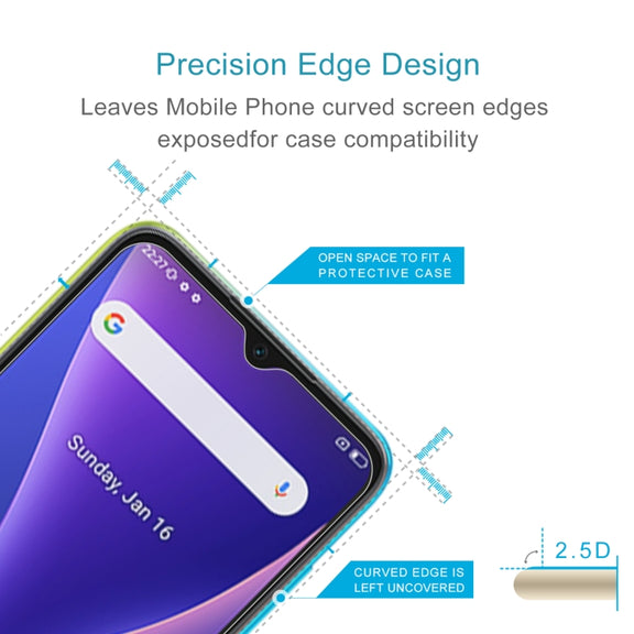50 PCS 0.26mm 9H 2.5D Tempered Glass Film For Blackview OSCAL C60