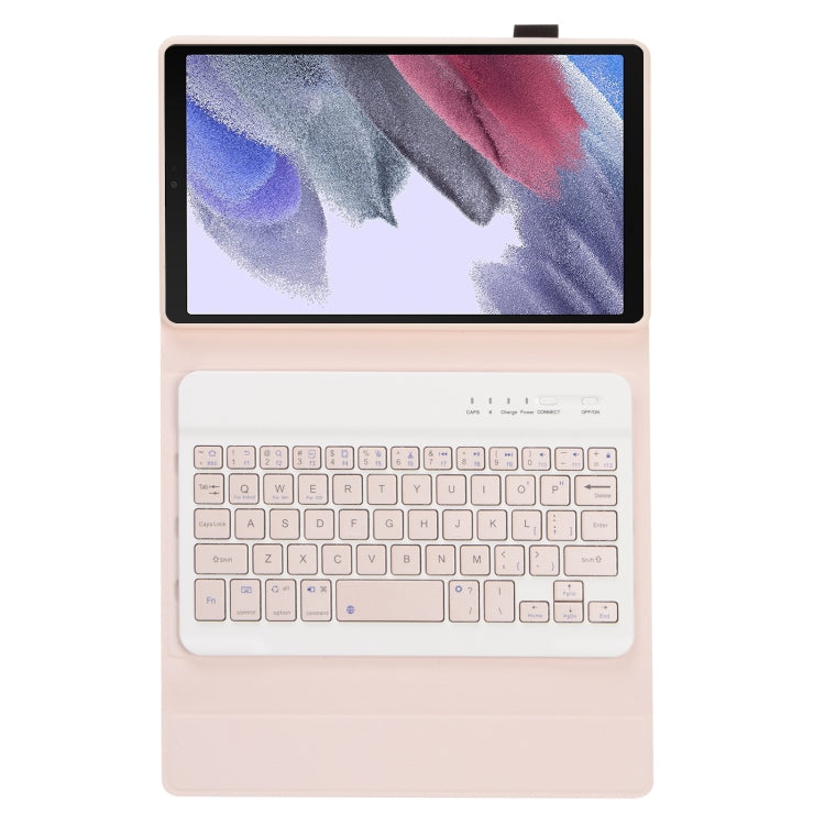 A220 Candy Color TPU Detachable Bluetooth Keyboard Leather Case with Bracket For Samsung Galaxy Tab A7 Lite 8.7 T220 / T225(Pink) - Samsung Keyboard by PMC TechLife | Online Shopping South Africa | PMC TechLife