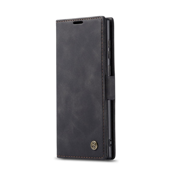 For Samsung Galaxy S22 Ultra 5G CaseMe 013 Multifunctional Leather Phone Case(Black)