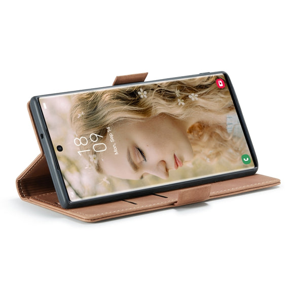 For Samsung Galaxy S22 Ultra 5G CaseMe 013 Multifunctional Leather Phone Case(Brown)