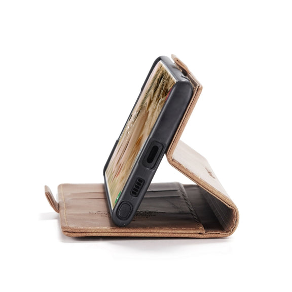For Samsung Galaxy S22 Ultra 5G CaseMe 013 Multifunctional Leather Phone Case(Brown)