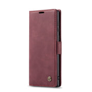 For Samsung Galaxy S22 Ultra 5G CaseMe 013 Multifunctional Leather Phone Case(Wine Red)