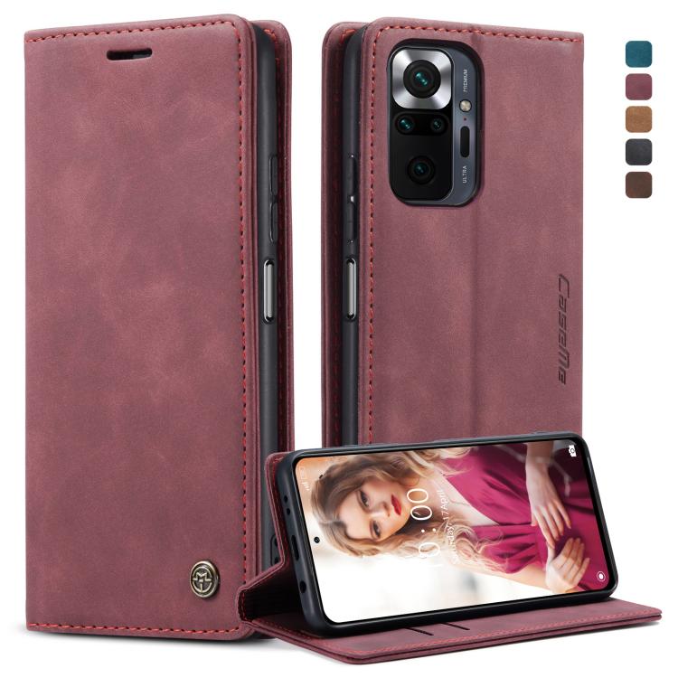 For Samsung Galaxy S22 Ultra 5G CaseMe 013 Multifunctional Leather Phone Case(Wine Red) - free shipping - PMC TechLife - Order now!
