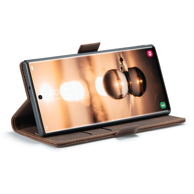 For Samsung Galaxy S22 Ultra 5G CaseMe 013 Multifunctional Leather Phone Case(Coffee) - free shipping - PMC Jewellery - Order now!