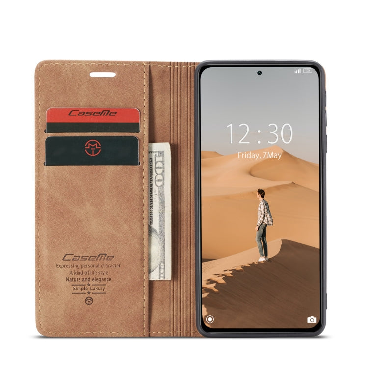 For Xiaomi Redmi K40 / K40 Pro / Poco F3／Mi 11i／Mi 11X／Mi 11X Pro CaseMe 013 Multifunctional Leather Phone Case(Brown)
