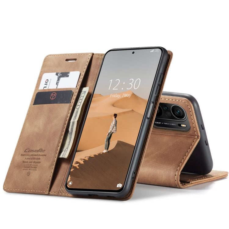 For Xiaomi Redmi K40 / K40 Pro / Poco F3／Mi 11i／Mi 11X／Mi 11X Pro CaseMe 013 Multifunctional Leather Phone Case(Brown)