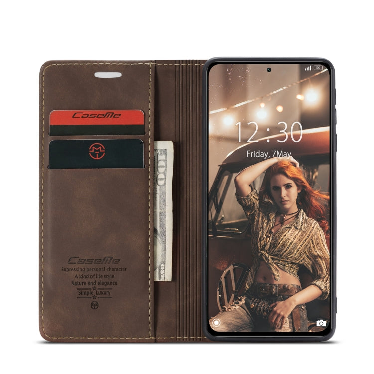 For Xiaomi Redmi K40 / K40 Pro / Poco F3／Mi 11i／Mi 11X／Mi 11X Pro CaseMe 013 Multifunctional Leather Phone Case(Coffee) - free shipping - PMC Jewellery - Order now!