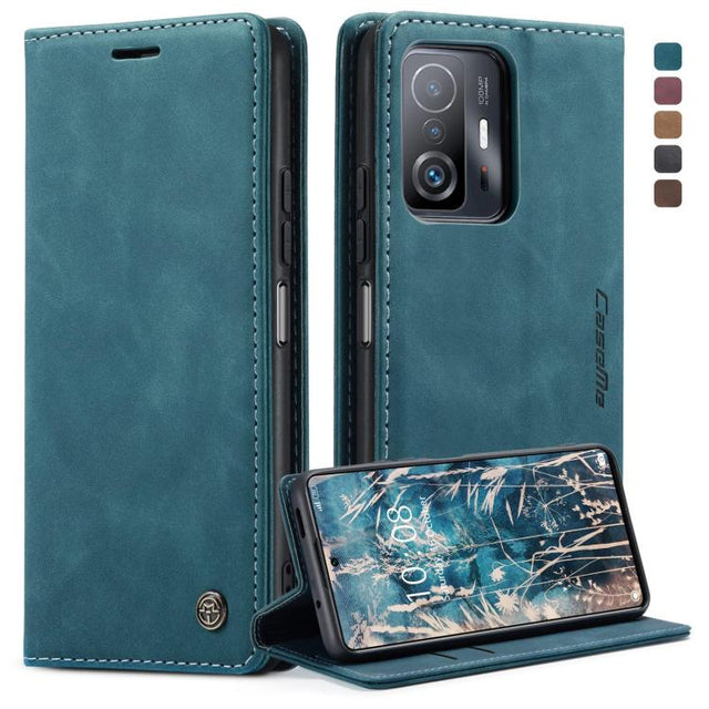 For Xiaomi Mi 11T / 11T Pro CaseMe 013 Multifunctional Leather Phone Case(Blue)