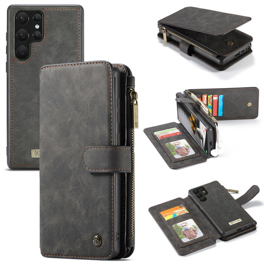 For Samsung Galaxy S22 Ultra 5G CaseMe-007 Detachable Multifunctional Leather Phone Case(Black) - free shipping - PMC Jewellery - Order now!