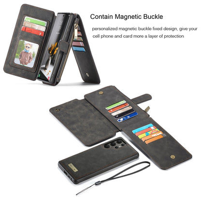 For Samsung Galaxy S22 Ultra 5G CaseMe-007 Detachable Multifunctional Leather Phone Case(Black) - free shipping - PMC Jewellery - Order now!