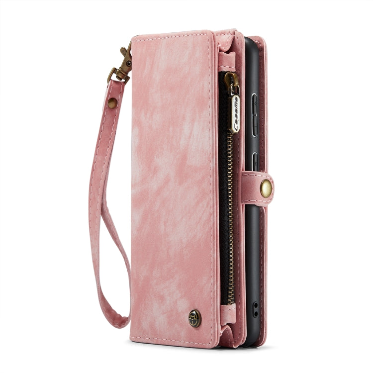 For Samsung Galaxy S22 5G CaseMe-008 Detachable Multifunctional Horizontal Flip Leather Case (Pink) - free shipping - PMC Jewellery - Order now!