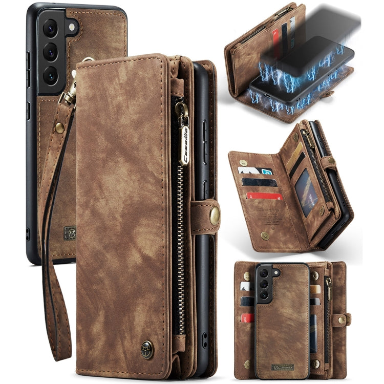 For Samsung Galaxy S22+ 5G CaseMe-008 Detachable Multifunctional Horizontal Flip Leather Case(Brown) - free shipping - PMC Jewellery - Order now!