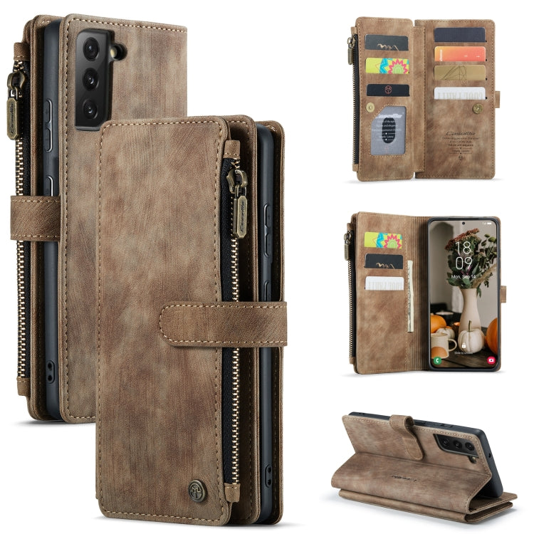 For Samsung Galaxy S22 5G CaseMe C30 Multifunctional Phone Leather Case with Holder & Card Slot & Wallet(Brown) - free shipping - PMC Jewellery - Order now!