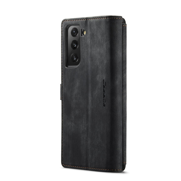 For Samsung Galaxy S22+ 5G CaseMe C30 Multifunctional Phone Leather Case with Holder & Card Slot & Wallet(Black)