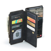For Samsung Galaxy S22+ 5G CaseMe C30 Multifunctional Phone Leather Case with Holder & Card Slot & Wallet(Black)