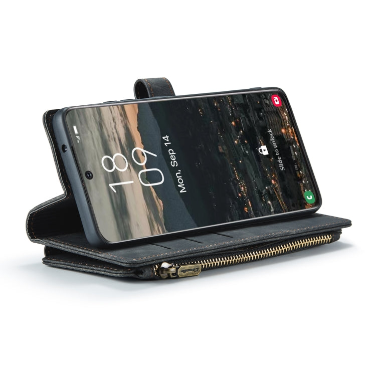 For Samsung Galaxy S22+ 5G CaseMe C30 Multifunctional Phone Leather Case with Holder & Card Slot & Wallet(Black)