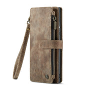 For Samsung Galaxy S22 Ultra 5G CaseMe C30 Multifunctional Phone Leather Case with Holder & Card Slot & Wallet(Brown)
