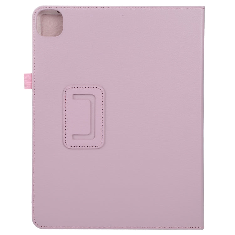 For iPad Air 13 2024 / iPad Pro 12.9 2022 / 2021 / 2020 / 2018 Litchi Texture Solid Color Leather Tablet Case(Pink) - iPad Pro 12.9 (2022/2021) Cases by PMC TechLife | Online Shopping South Africa | PMC TechLife | Buy Now Pay Later Mobicred